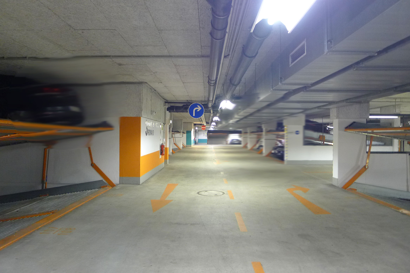 Blick in die Tiefgarage