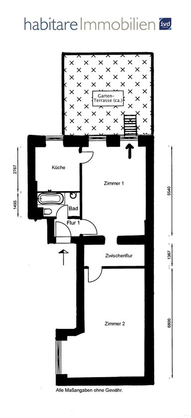 Ca.-Grundriss der Wohnung