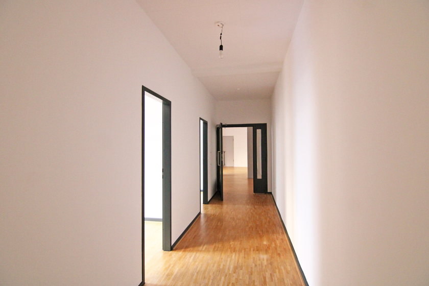 Hinterer Flur zu den Büros