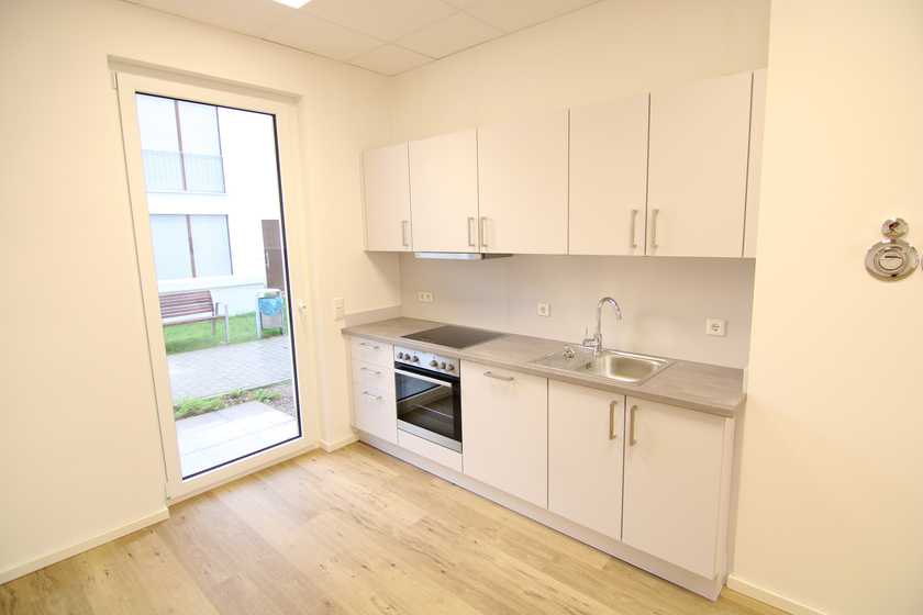 Küche mit Einbauküche