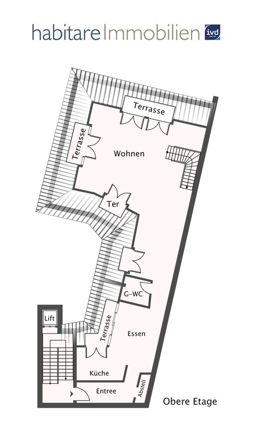 Grundriss: obere Etage