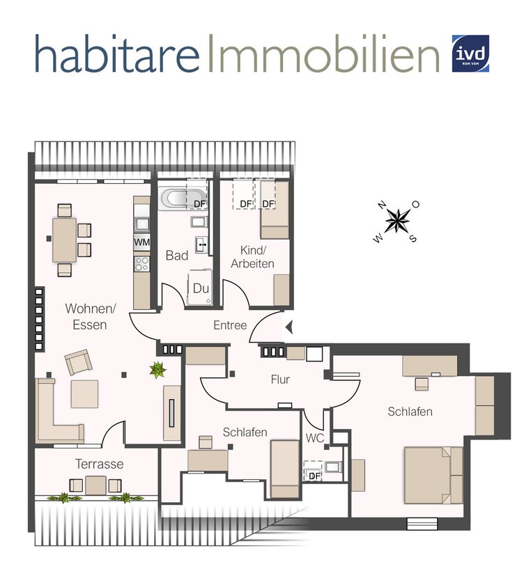 Neu gestalteter Grundriss