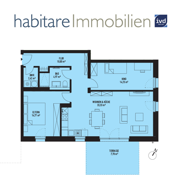 Attraktive Raumaufteilung